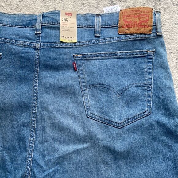NWT Levi’s 502 Taper jeans light wash size 46 by 29 regular fit - Picture 5 of 7